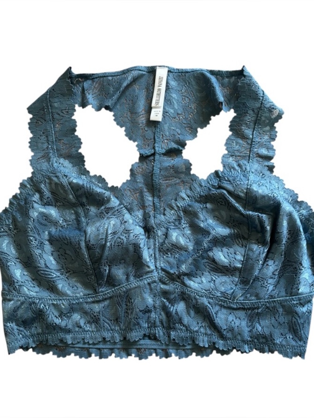 Zenana Teal Lace Racerback Bralette NWOT